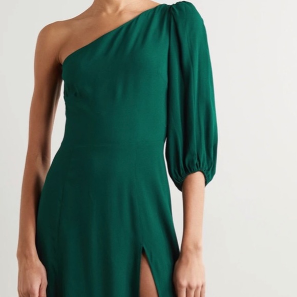 REFORMATION-  Lawrence one-shoulder crepe midi dress - Picture 1 of 8